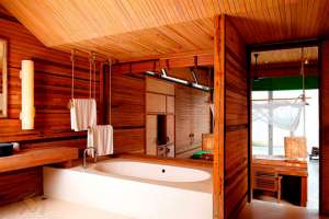 8 лучших вариантов отделки ванной комнаты в деревянном доме. Фото