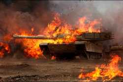 Как американская ракета TOW уничтожает российский танк Т-72. Видео