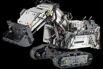Курьезы: из элементов Lego собрали карьерный экскаватор Liebherr R 9800. Фото и видео