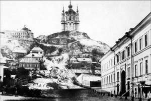 Первая в мире фотография Андреевской церкви. Киев, 1852 г