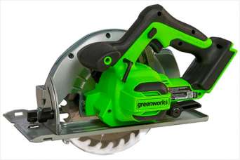 Аккумуляторная дисковая пила Greenworks GD24CS: конструкция