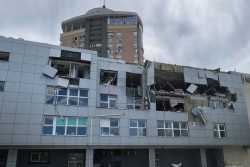 У Києвi через росiйську ракетну атаку пошкоджено офiс девелоперу