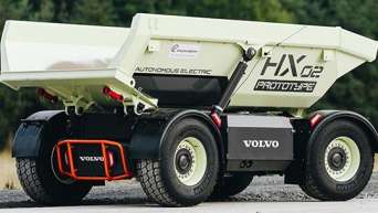 Volvo CE испытывает второе поколение беспилотных электросамосвалов