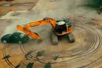 Сумасшедшие трюки на строительной площадке. Видео