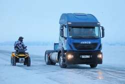 Газовый грузовик IVECO установил рекорд скорости на льду