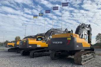 В Украине появились новые экскаваторы Volvo. Фото
