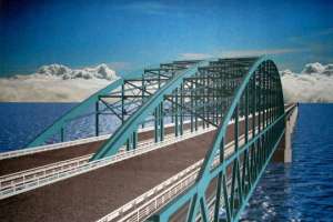 Как выглядит Керченский мост 7-го января, в Рождество