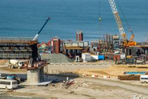 Как выглядит Керченский мост 7-го марта в 15.00 по киевскому времени