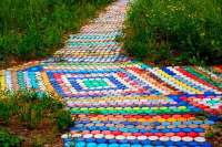 Как в Индии делают фальшивые кирпичные дорожки. Видео