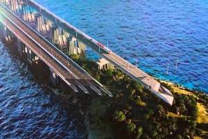 Как выглядит Керченский мост 1-го сентября, в 09.00 по киевскому времени