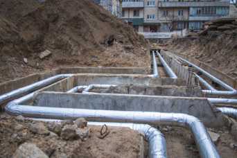 У Мiнському районi Киева проклали нову тепломережу