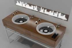 Курьезы: придумали умывальник-проигрыватель пластинок. Фото