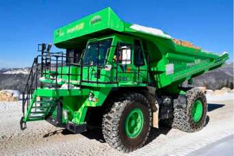 На стройплощадку вышел самый большой электрический самосвал в мире. Фото и видео