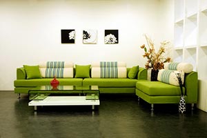 Интерьер в зеленых тонах: выбираем напольное покрытие