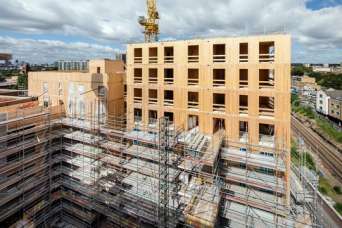 Самое большое здание из CLT предлагает решение проблем густонаселенных городов