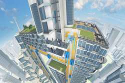 При помощи лифтов Вилли Вонки создадут &quot;висячие города&quot; будущего