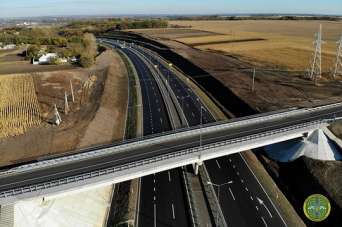 Завершено строительство участка автодороги М-03 Киев-Харьков. Фото