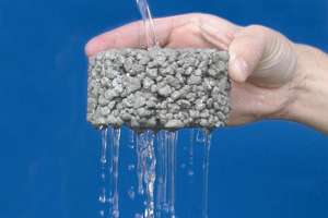 В Украине представлена технология изготовления дренирующего бетона. Видео