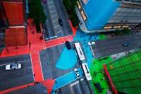 Появился самый яркий и веселый перекресток в мире. Видео