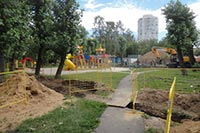 Во Львове застройщики замахнулись на детскую площадку