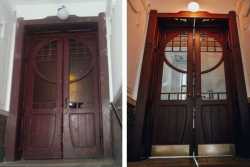 У Львовi вiдреставрували дверi-вiяло