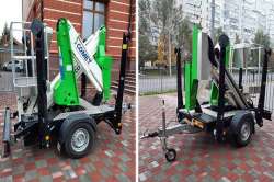 В Украине поступили мини-автогидроподъемники, которые могут использоваться, как прицепы к седанам