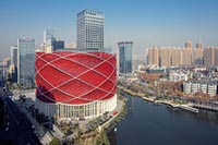 В Китае построили театр в форме «красного фонаря»