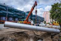 Возле Ocean Plaza отремонтировали теплосеть