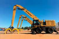 Новейший гидравлический перегружатель снабдили базой от Caterpillar