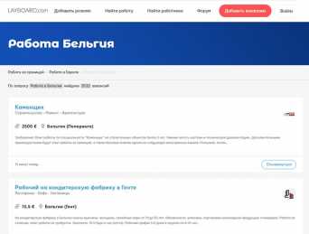 Топ 10 сайтов для поиска работы в Бельгии