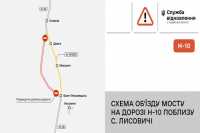 На Львiвщинi через ремонт перекрили рух мостом