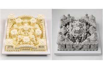 Художник мастерит сакральную архитектуру из бумаги