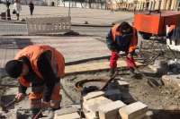 Вокруг Софийской площади выложат красно-белую брусчатку