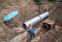 У Києвi замiнили аварiйну дiлянку магiстрального трубопроводу